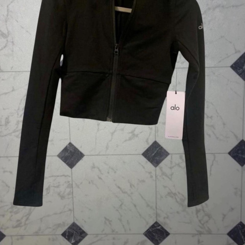 Alo Sway Full Zip Hoodie Black NWT Size S